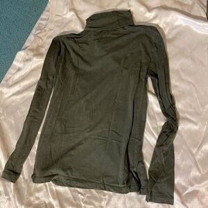 J crew Olive green cotton tissue turtleneck lightweight